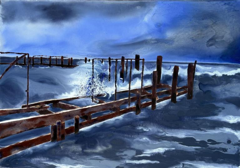 Birgit Rühmann Brandung Acryl