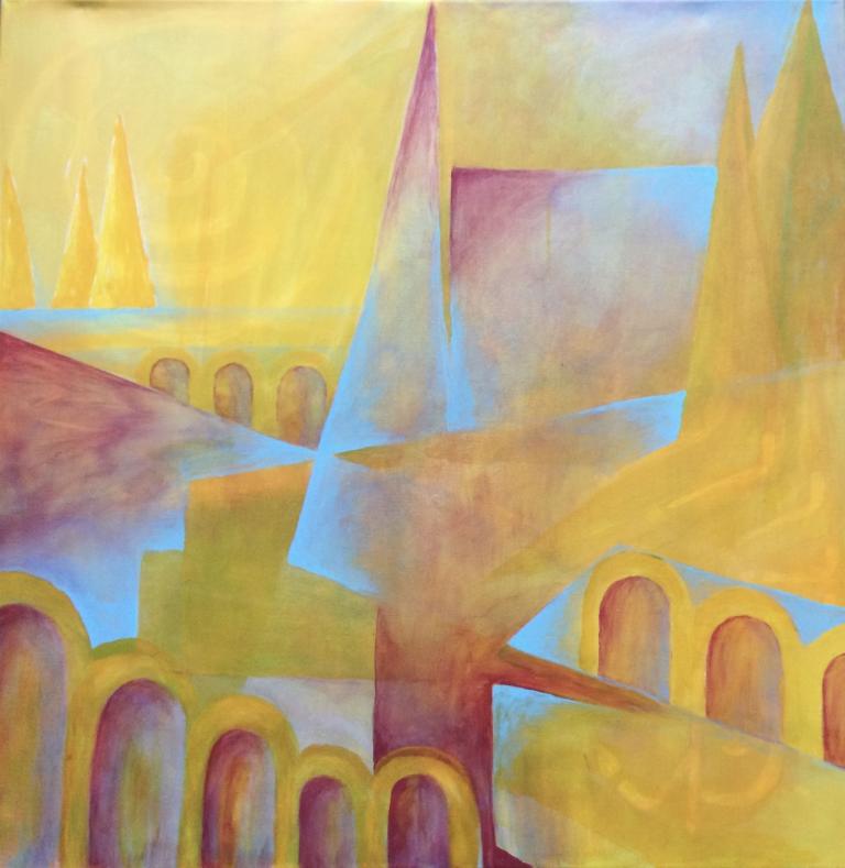 Ingrid Wollgast Versponnene Wege Acryl